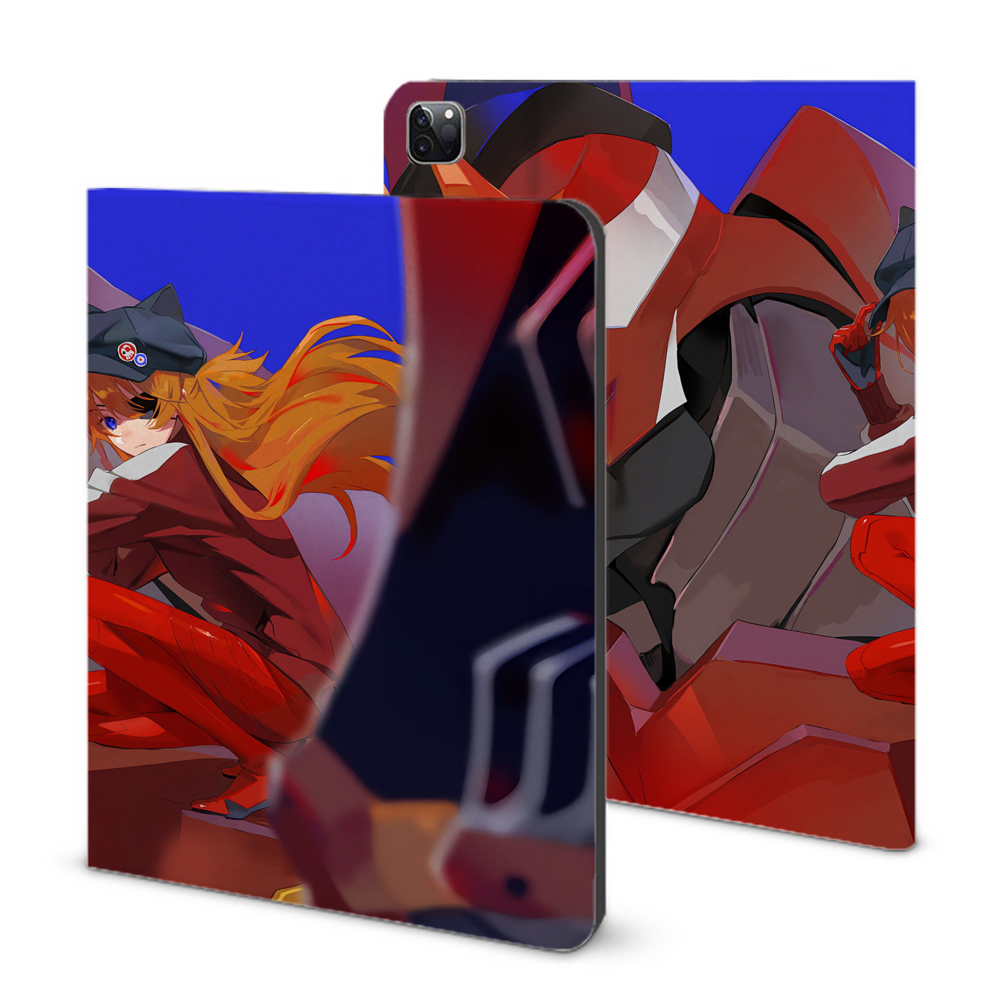 （画像用） EVA 新世紀エヴァンゲリオン IPad ケース ブック型 PUレザー TPU 耐衝撃 軽量 薄型 ペン収納なし 全面保護 IPad 各モデル対応